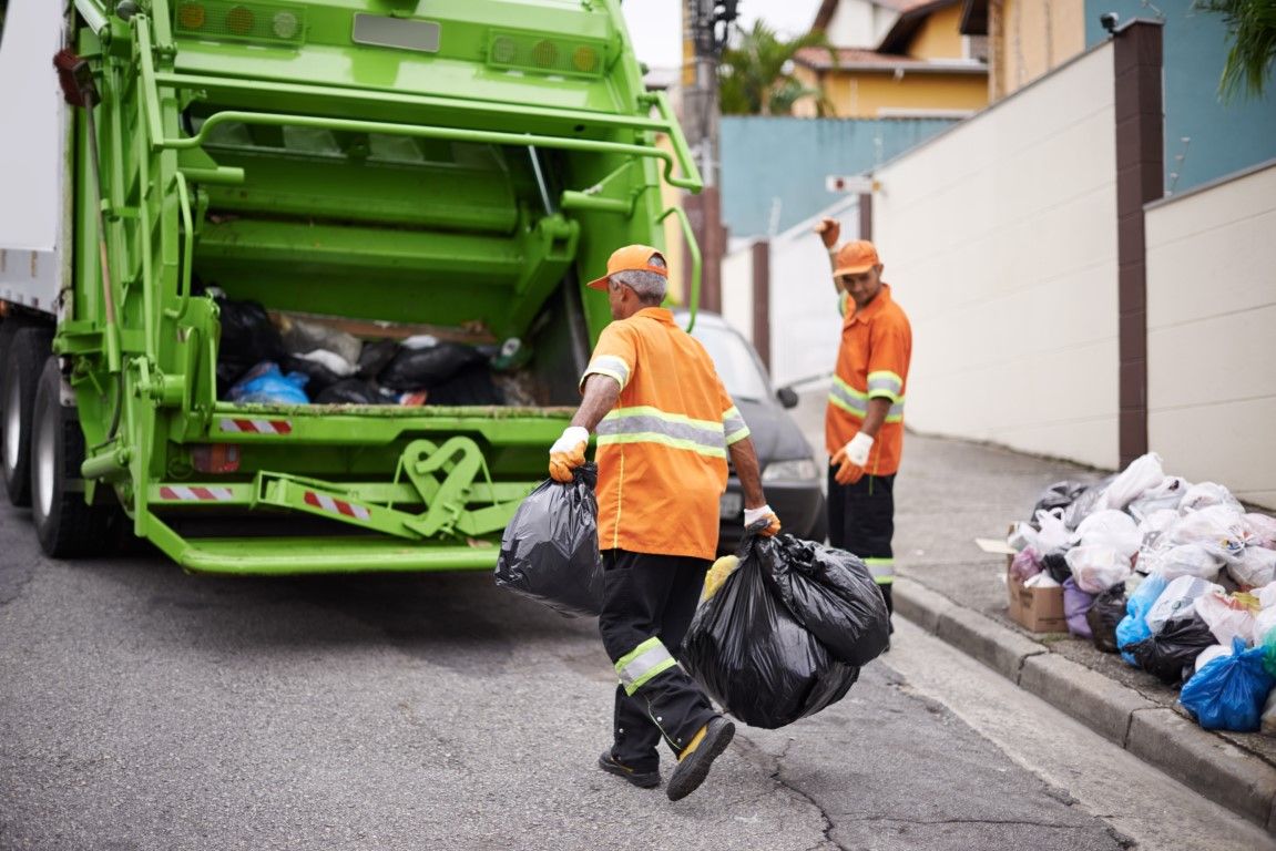 Crew clearing out a full residential estate